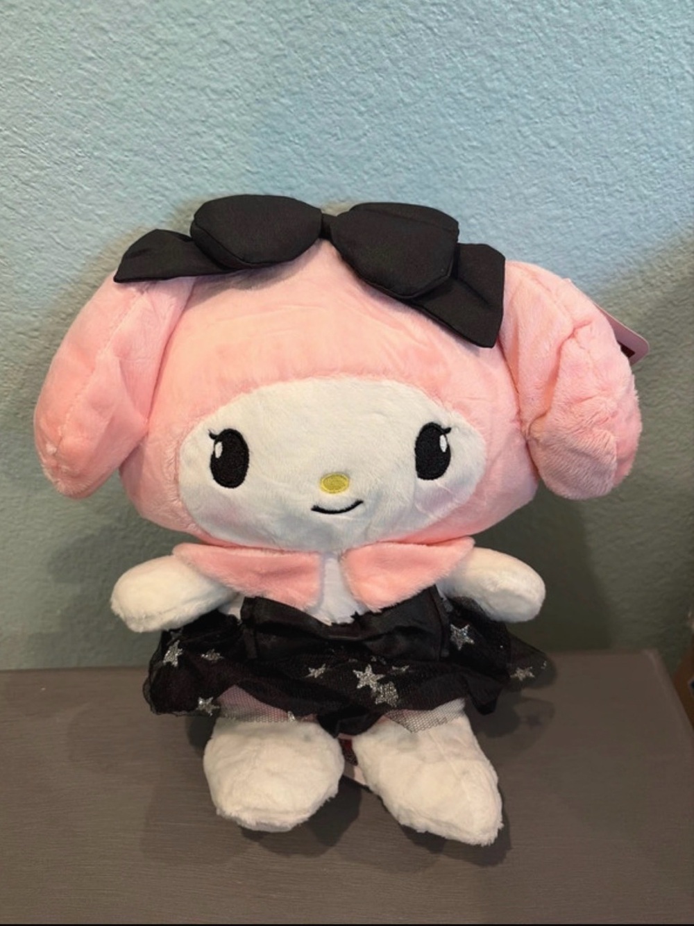 My Melody Plush with Silver Stars on Skirt